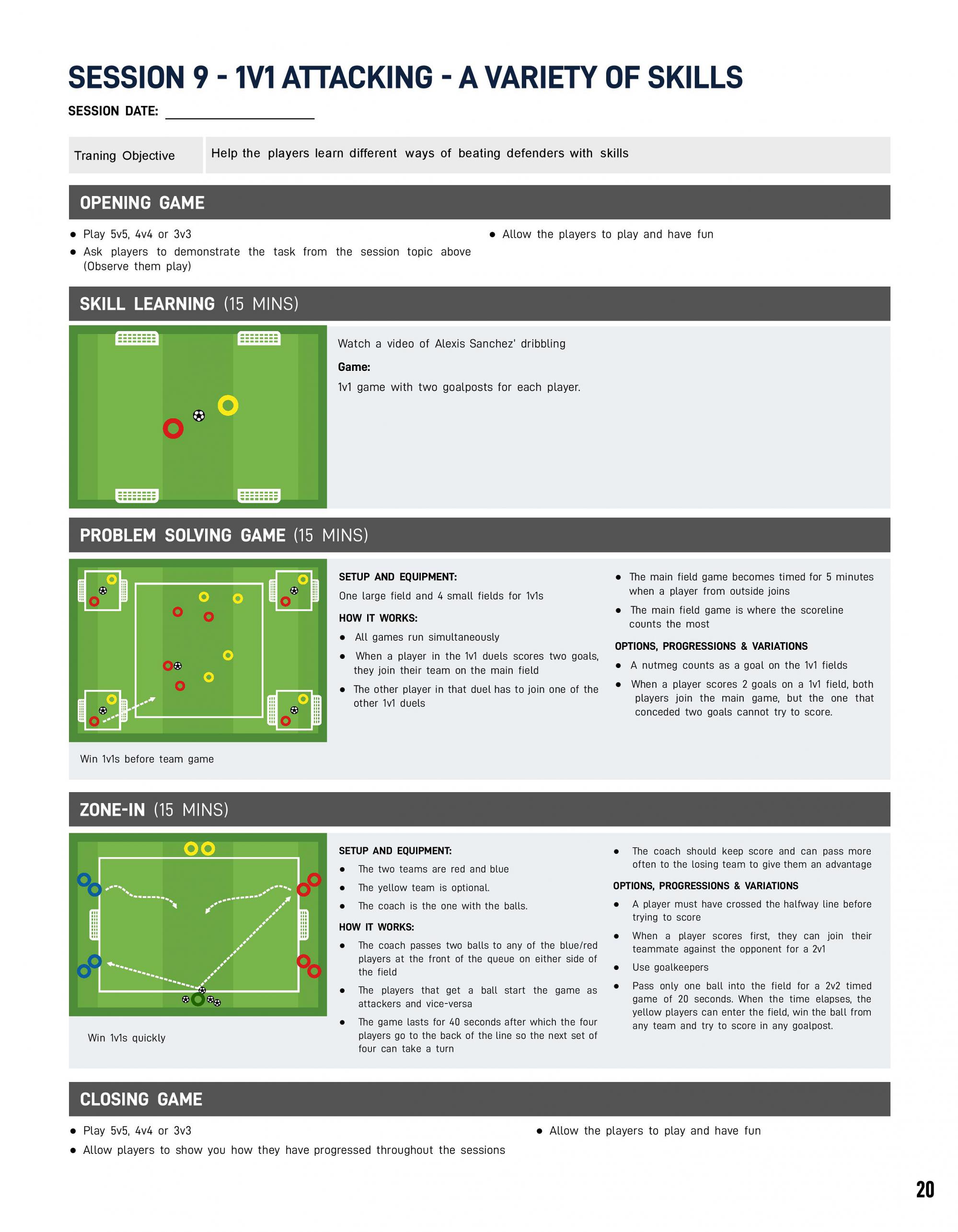 32 Session Coaching Curriculum - Age 7 - 12